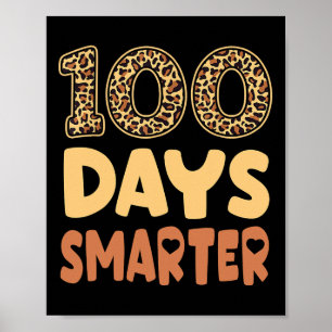 Poster Jours Enseignant Smarter Leopard 100e Jour De L'Éc