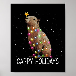 Poster Jours fériés amusants et joli Capypara