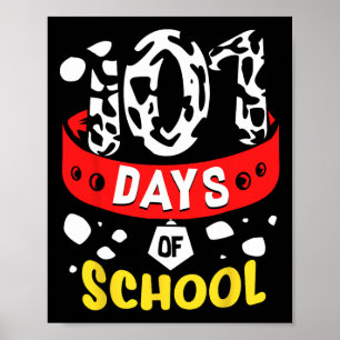 Poster Jours scolaires T Chien dalmate 100e Sayings T