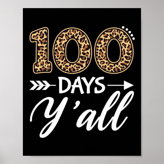 Poster Jours Y#39 ; tous Enseignant Ou Étudiant 100e Jour (Devant)