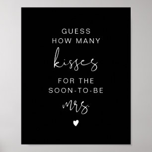 Poster JOVI Black Edgy Guess How Many Kisses Panneau de M