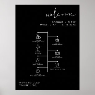 Poster JOVI Edgy Black Modern Mariage - Chronologie