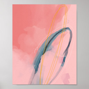Poster "Joy" - Conception Abstraite Sur Rose