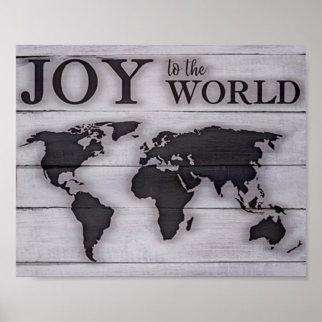 Poster Joy to the World Map Imprimer (Devant)
