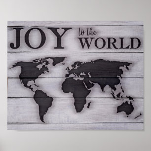 Poster Joy to the World Map Imprimer