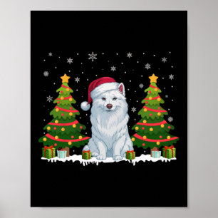 Poster Joyau des arbres de Noël Eskimo Chien Père Noël No