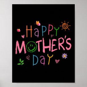 Poster Joyeuse Chemise De Fête Des Mères Pour Enfants Béb