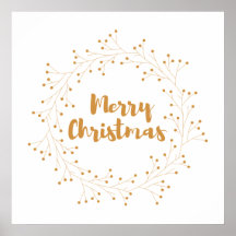 Joyeuse couronne de Noël - or