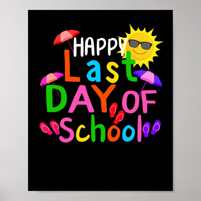 Poster Joyeuse Dernière Journée D'Enseignant Diplôme D'Ét (Devant)