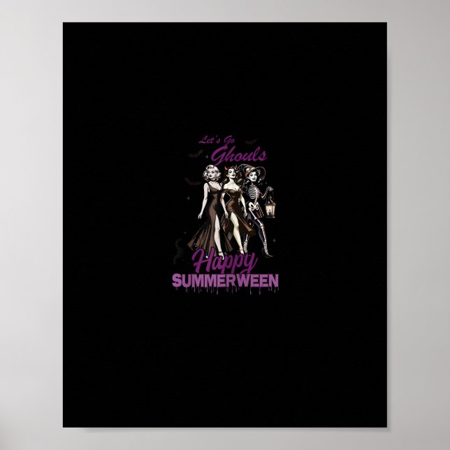 Poster Joyeuse équipe de filles de Ghoul Summerween (Devant)