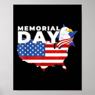 Poster Joyeuse fête commémorative Usa Drapeau 4 juillet