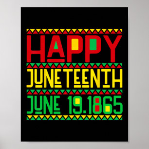 Poster Joyeuse fête de la Juneteenth Mois de l'histoire d