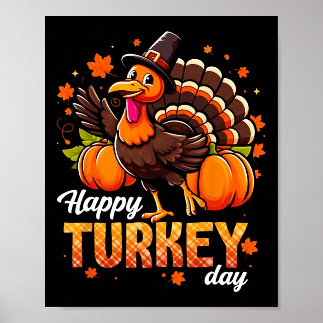 Poster Joyeuse fête de la Turquie Hommes Femmes Enfants A (Devant)
