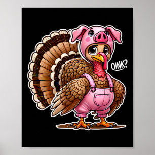 Poster Joyeuse fête de Thanksgiving Enfants Hommes Femmes