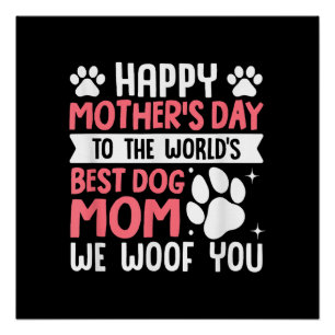 Poster Joyeuse Fête des Mères Au Monde Meilleure Maman De