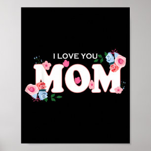 Poster Joyeuse fête des mères maman je t'aime