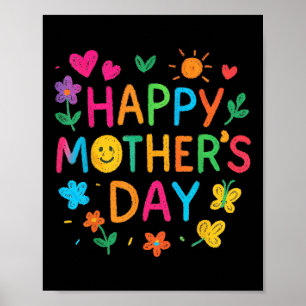 Poster Joyeuse Fête Des Mères Pour Les Enfants Bébés Qui 