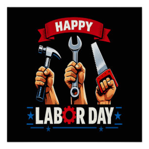 Poster Joyeuse fête du travail