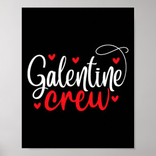 Poster Joyeuse Galentine's Day Galentines Équipe Galentin