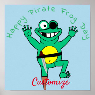 Poster Joyeuse journée de la grenouille pirate Thunder_Co