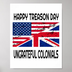 Poster Joyeuse journée de trahison ingrate Coloniaux amus