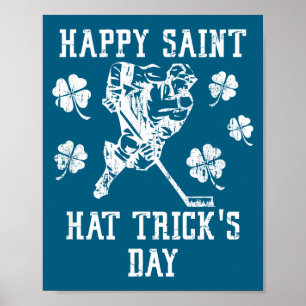 Poster Joyeuse Saint Hat Trick's Day Saint-Patrick Drôle