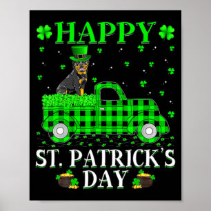 Poster Joyeuse Saint-Patrick Et T-Shirt Shamrock 