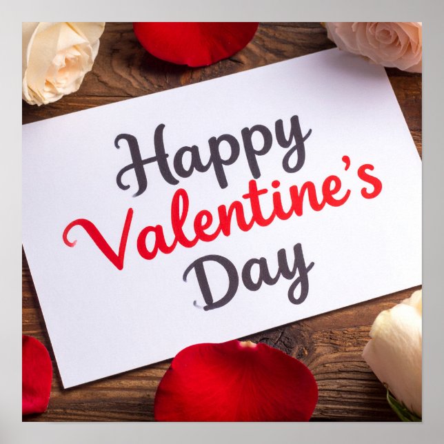 Poster Joyeuse Saint-Valentin (Devant)