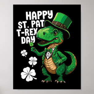 Poster Joyeuse St Pat T-rex Day St Patricks Day Dinosaure