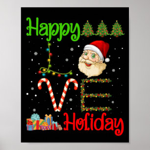 Poster Joyeuses Festives saison Noël Amour