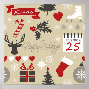 Poster Joyeuses fêtes