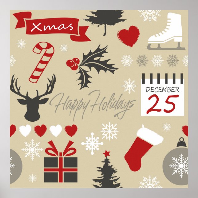 Poster Joyeuses fêtes (Devant)