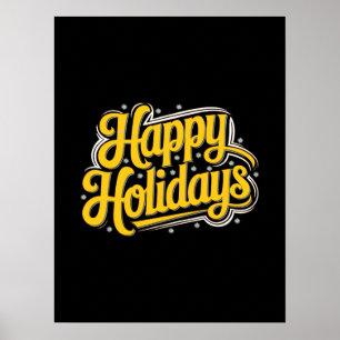 Poster Joyeuses fêtes Art numérique