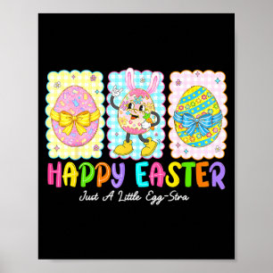 Poster Joyeuses Pâques Juste Un Peu D'œufs Drôles Enfant