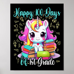 Poster Joyeux 100 jours de 1ère année enseignant 100e jou