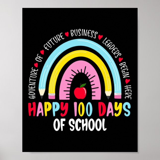 Poster Joyeux 100 Jours D'École 100E Jour D'École (Devant)