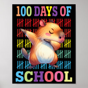 Poster Joyeux 100 Jours D'Enfants À L'École Dabbing Guiné