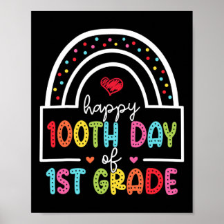 Poster Joyeux 100e jour de 1ère année élèves mignons 100 