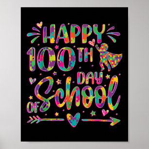 Poster Joyeux 100e Jour De L'École Puzzle 100 Jours Plus 