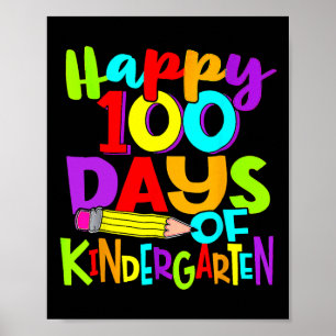 Poster Joyeux 100E Jour D'Enfance 100 Jours D'École