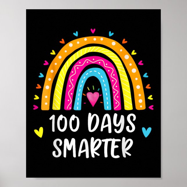 Poster Joyeux 100e Jour D'Étudiant 100 Jours Plus intelli (Devant)