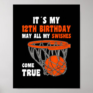 Poster Joyeux 12e anniversaire pour un enfant de 12 ans S