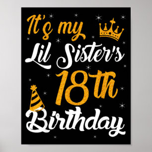 Poster Joyeux 18e Anniversaire à Ma Petite Soeur 2007 18 