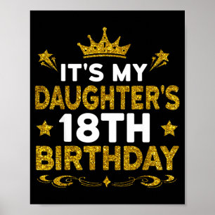 Poster Joyeux 18e anniversaire de ma fille joyeux anniver