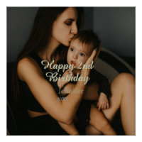 Joyeux 2ème anniversaire enfants bébé mère jaune g