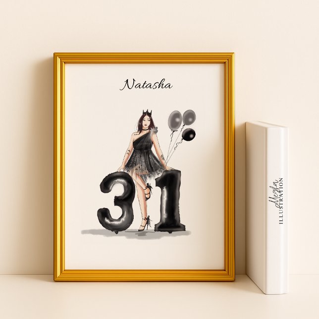 Poster joyeux 31e anniversaire, (Créateur téléchargé)