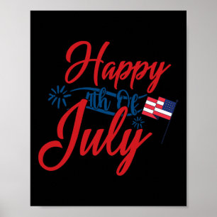 Poster Joyeux 4 juillet Amérique patriotique D