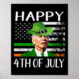 Poster Joyeux 4 juillet confus Funny Joe Biden St Part