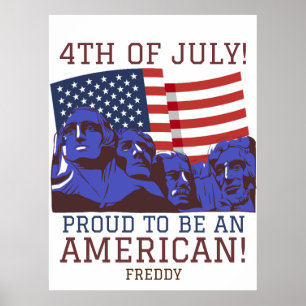 Poster Joyeux 4 juillet fête de l'Indépendance