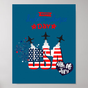 Poster Joyeux 4 juillet jour de l'indépendance américaine